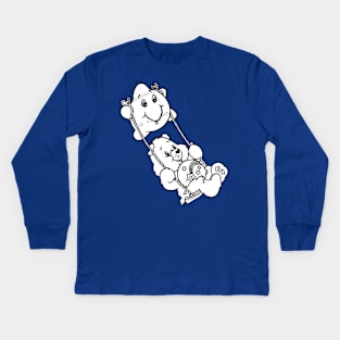 playing on a swing Kids Long Sleeve T-Shirt